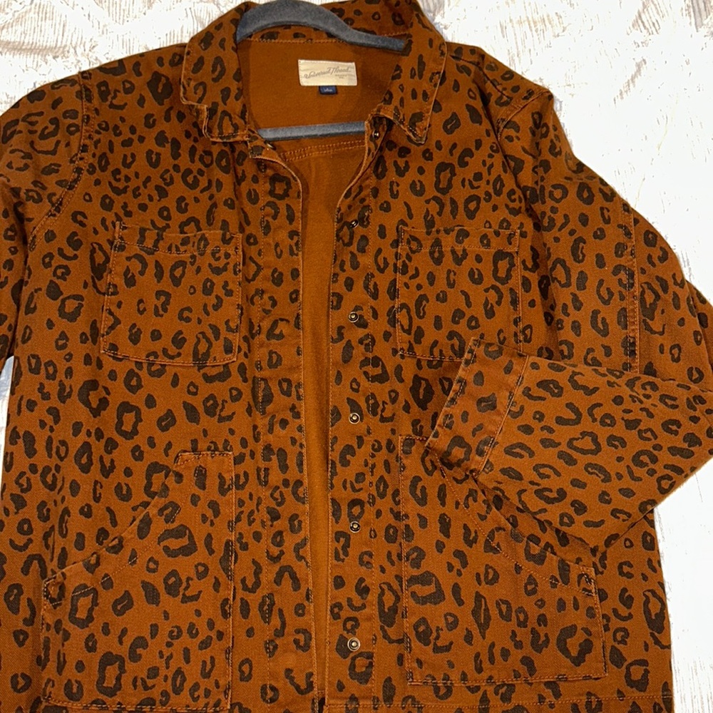 Women’s oversized Cheetah utility jacket